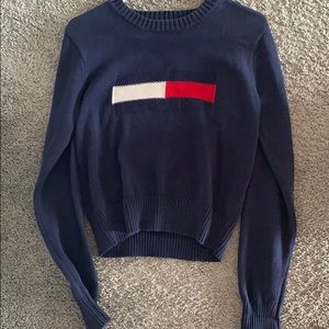 Vintage Tommy Jeans Women's crewneck sweat…